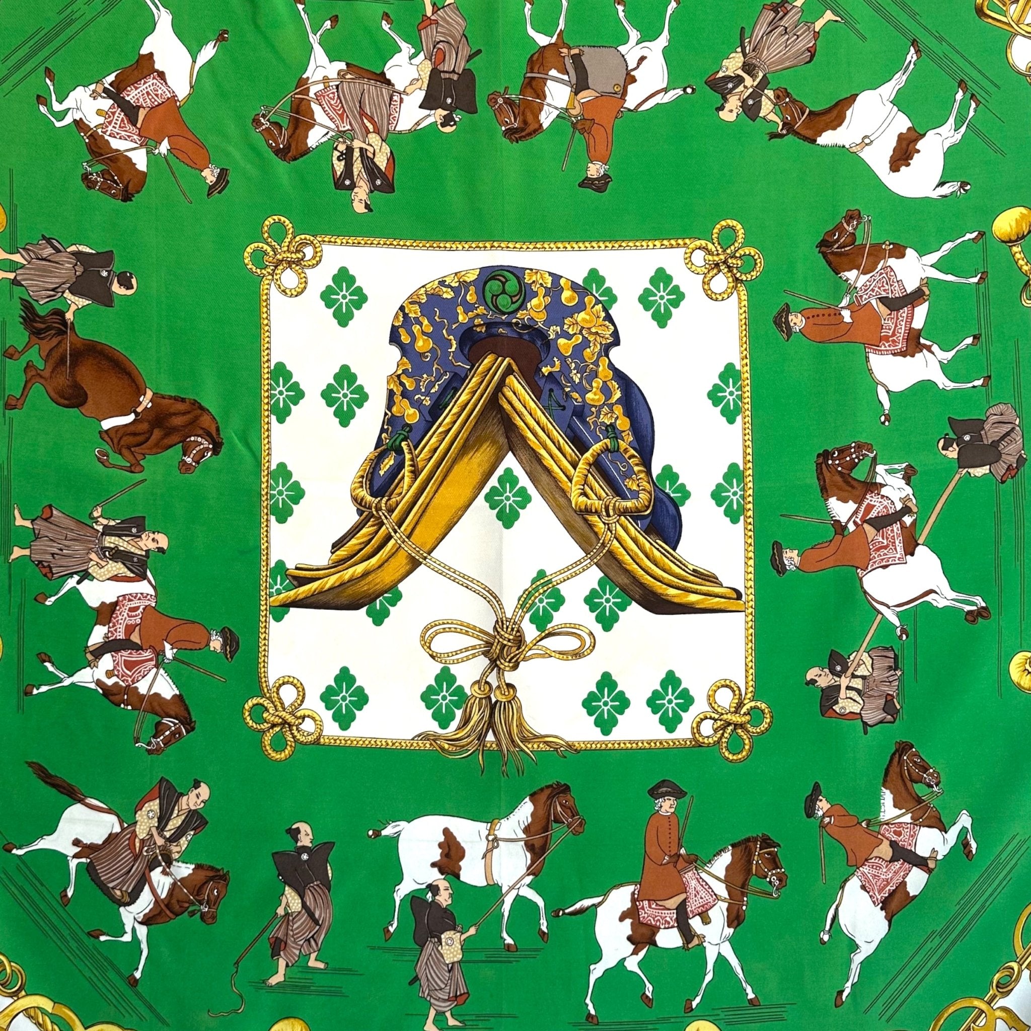 Équitation japonaise - FOULARD HERMES 90 CM - Carré Society