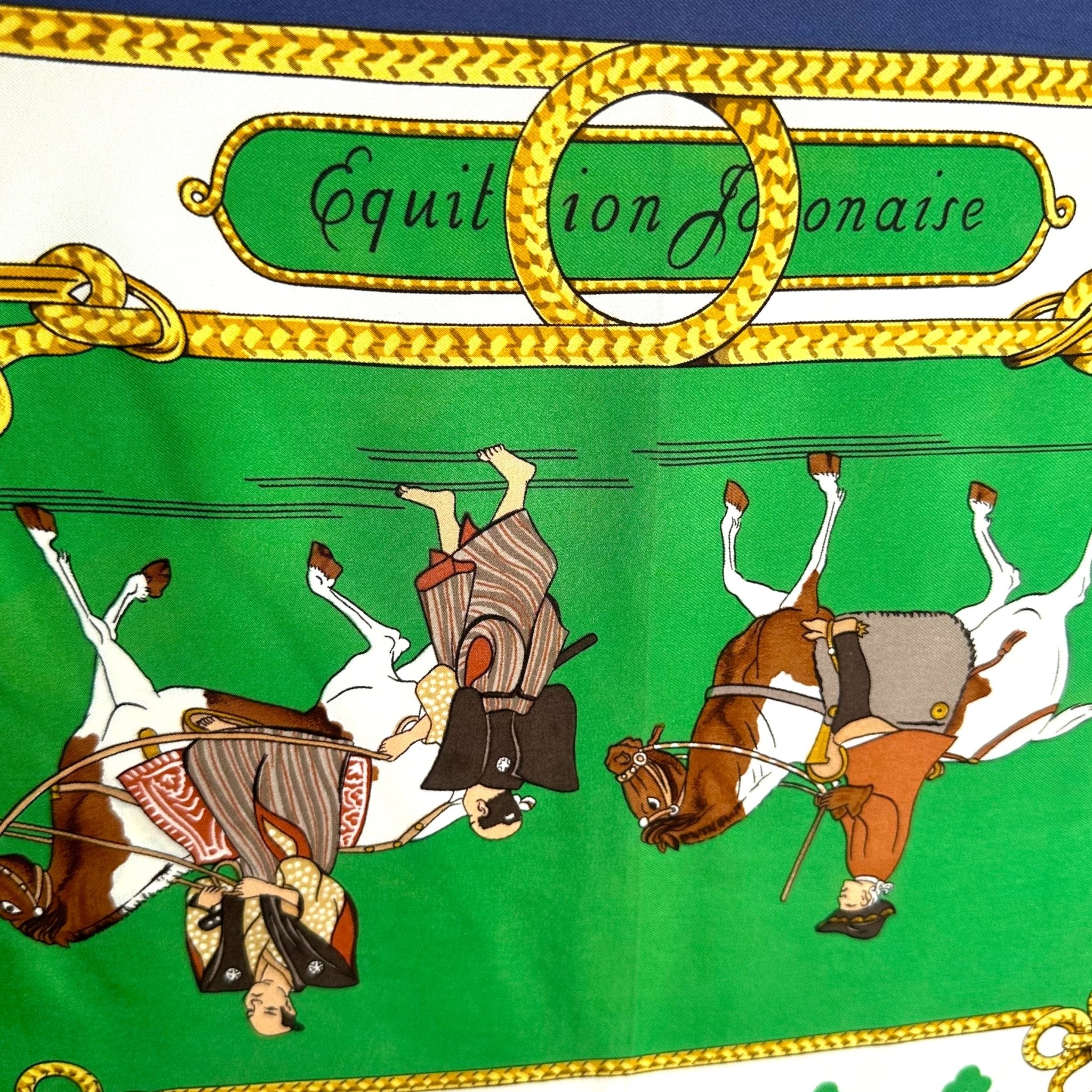 Équitation japonaise - FOULARD HERMES 90 CM - Carré Society