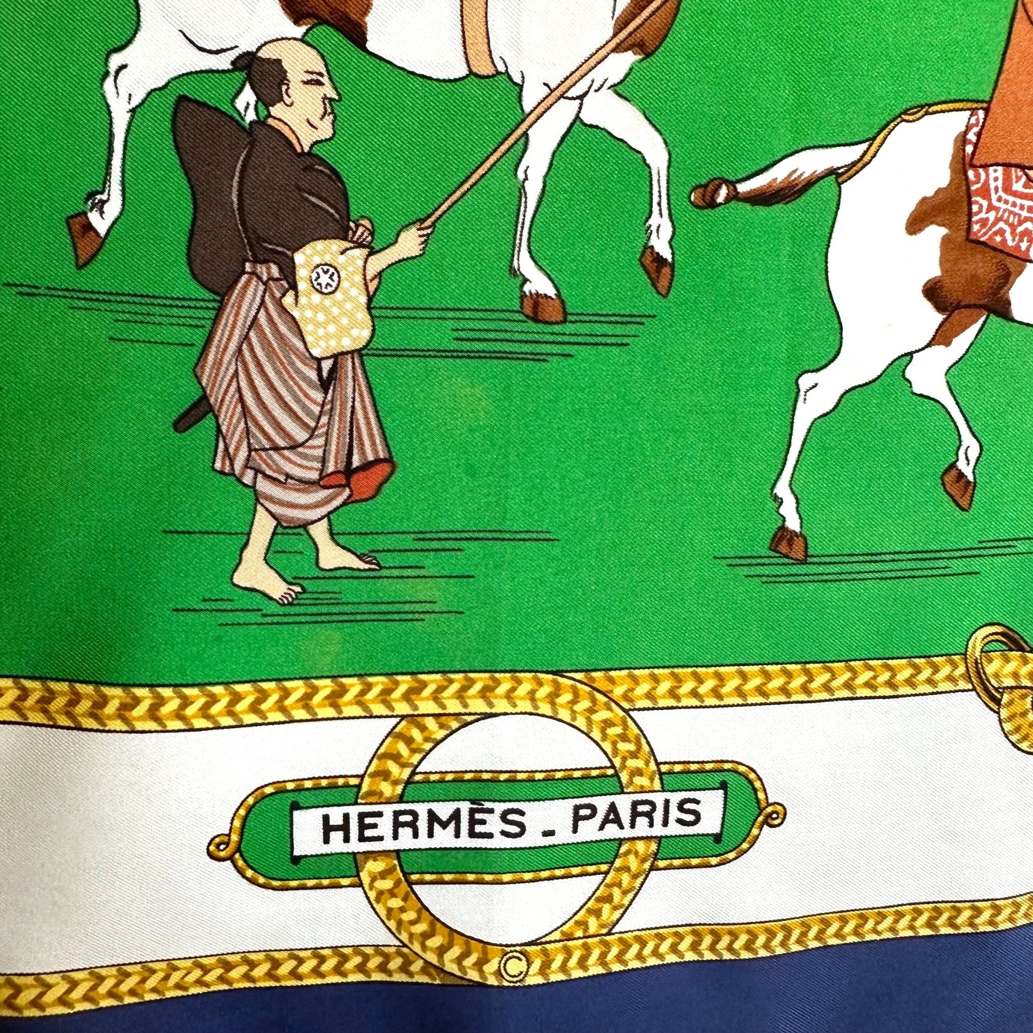 Équitation japonaise - FOULARD HERMES 90 CM - Carré Society
