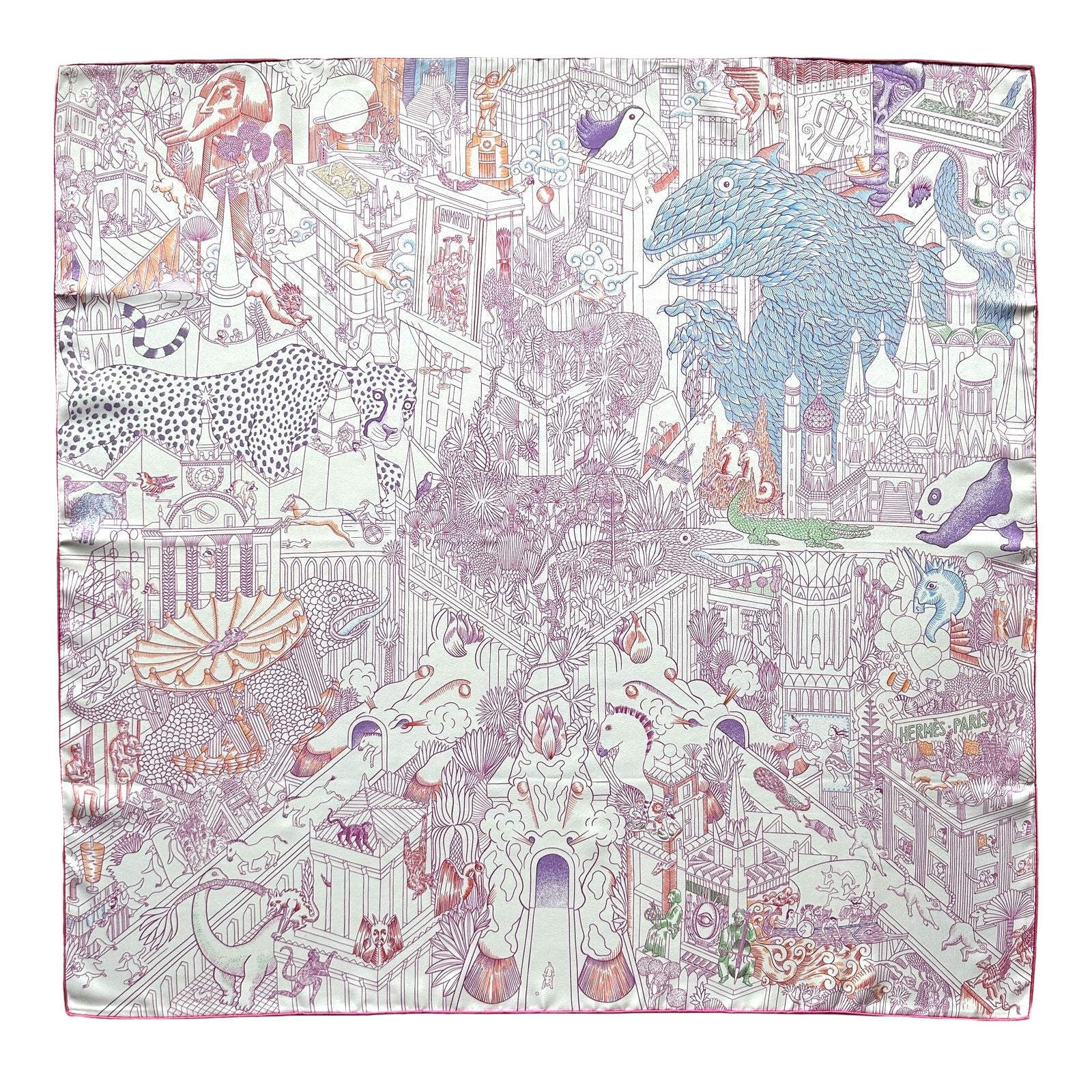 Hermès scarf 90 cm Animapolis Jan Bajtlik