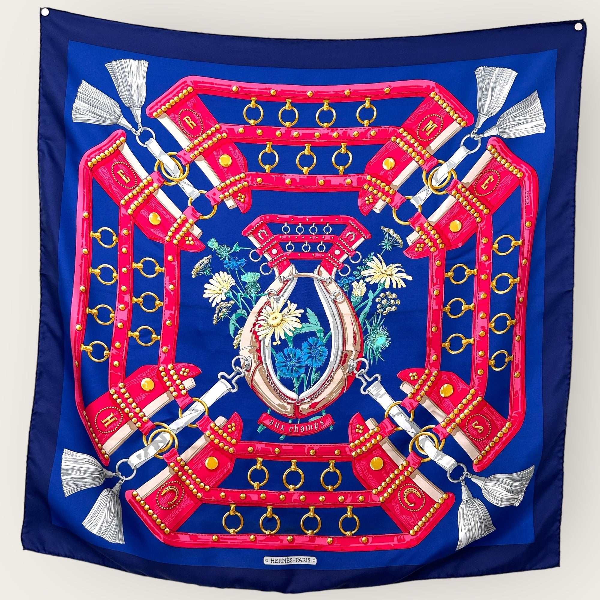 Aux champs - FOULARD HERMES 90 CM - Carré Society