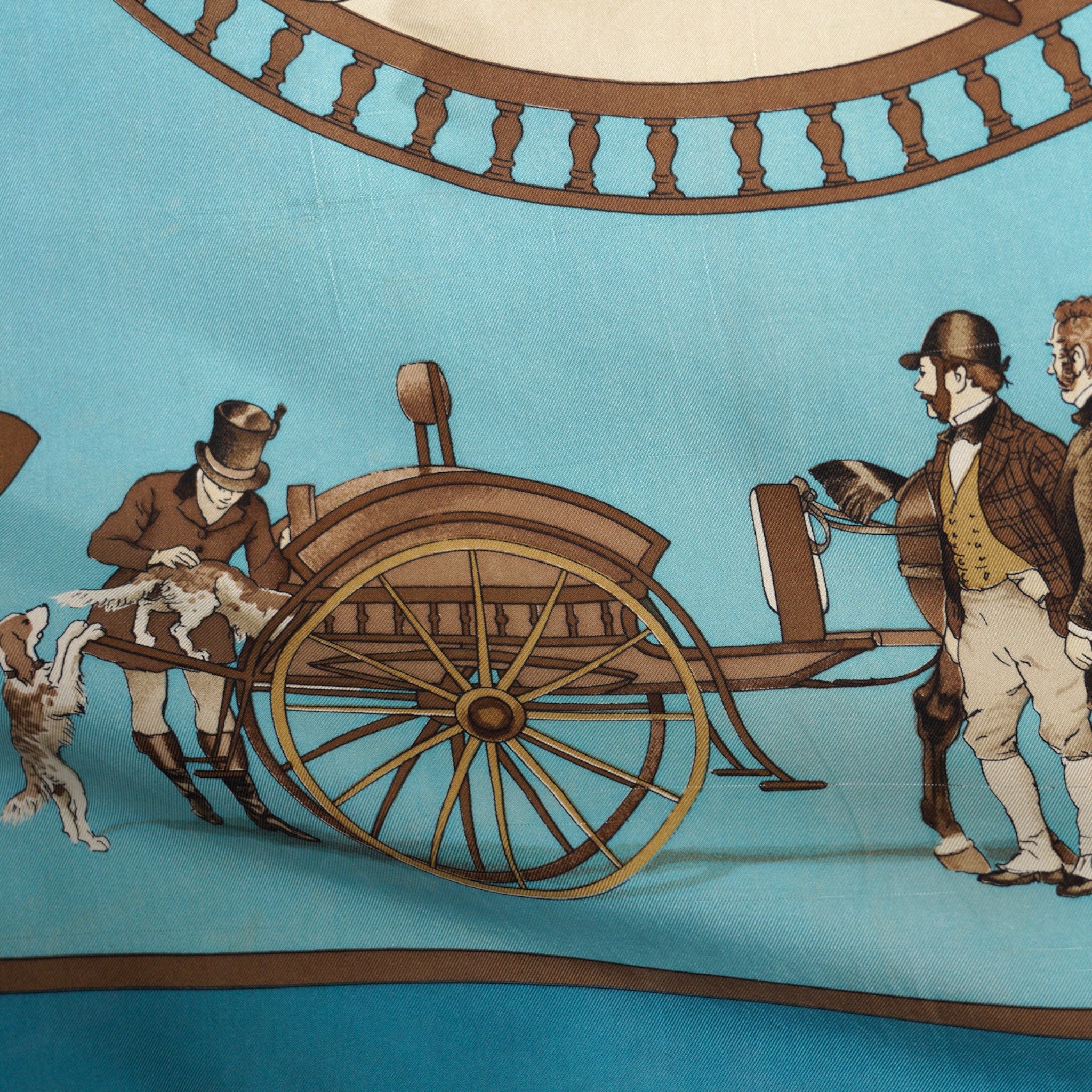 foulard-carre-hermes-carossier-detail-dessin-attelage-chevaux