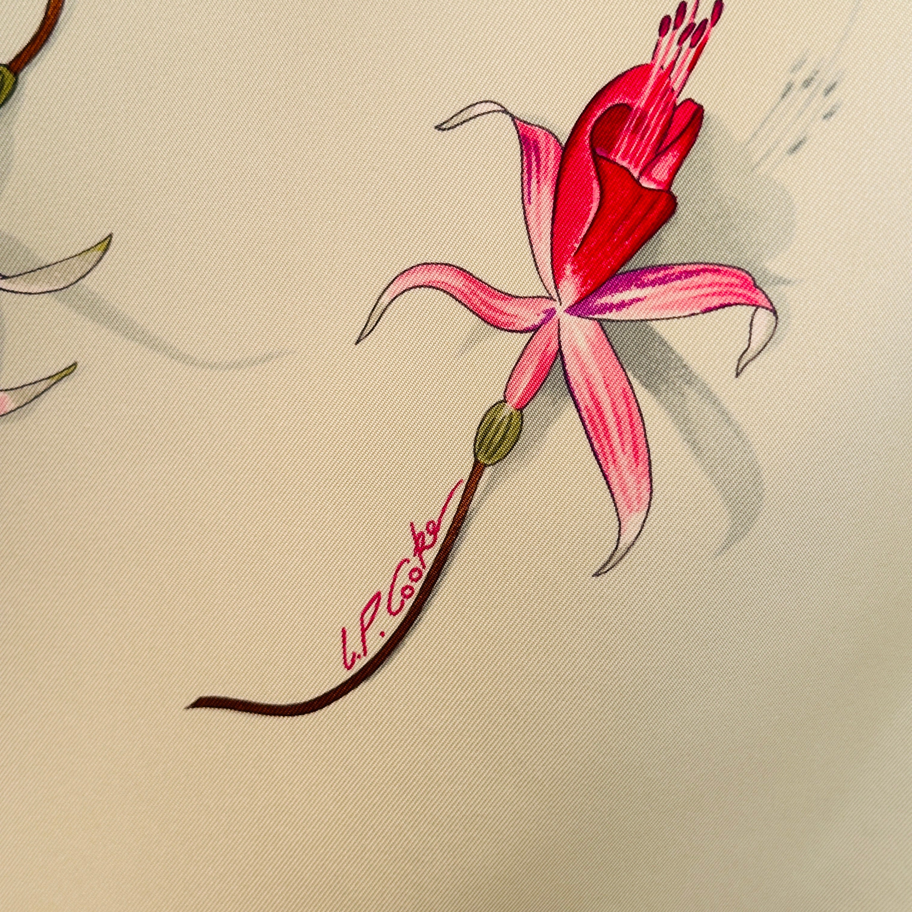 Fuchsia flowers - HERMES SCARF 90 CM