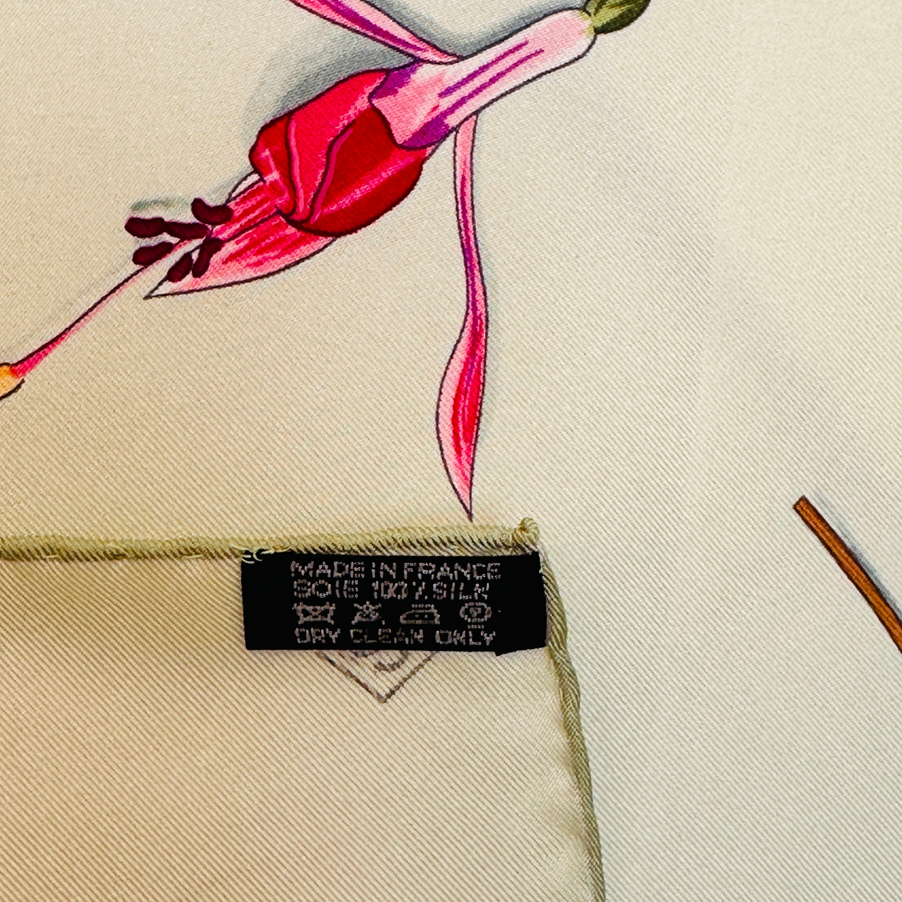 Fuchsia flowers - HERMES SCARF 90 CM