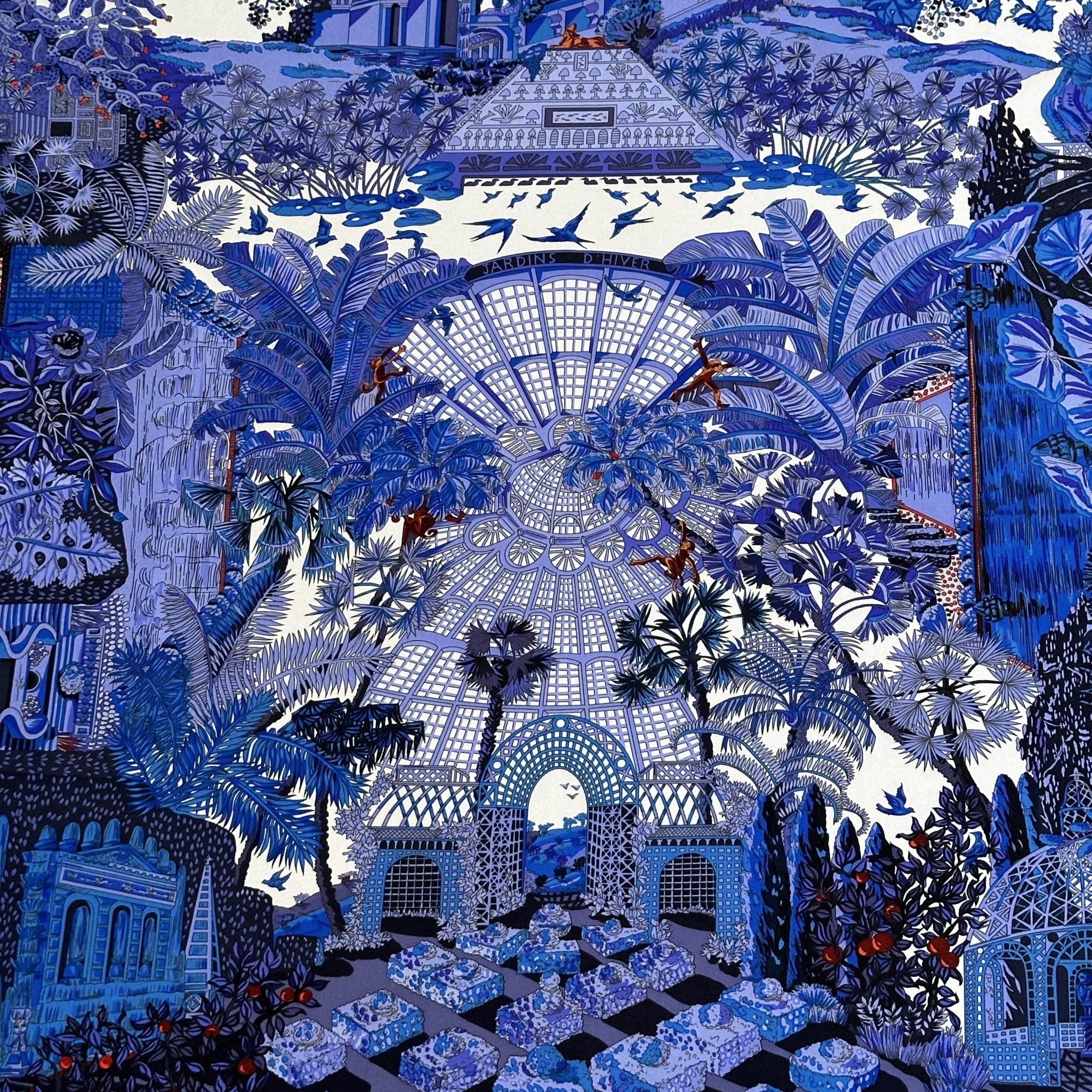 Hermès scarf - Winter Gardens by Annie Faivre - With box
